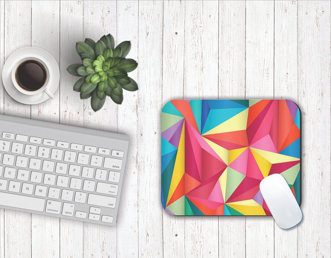 Fantaboy Multi Geometric Print Mouse Pad